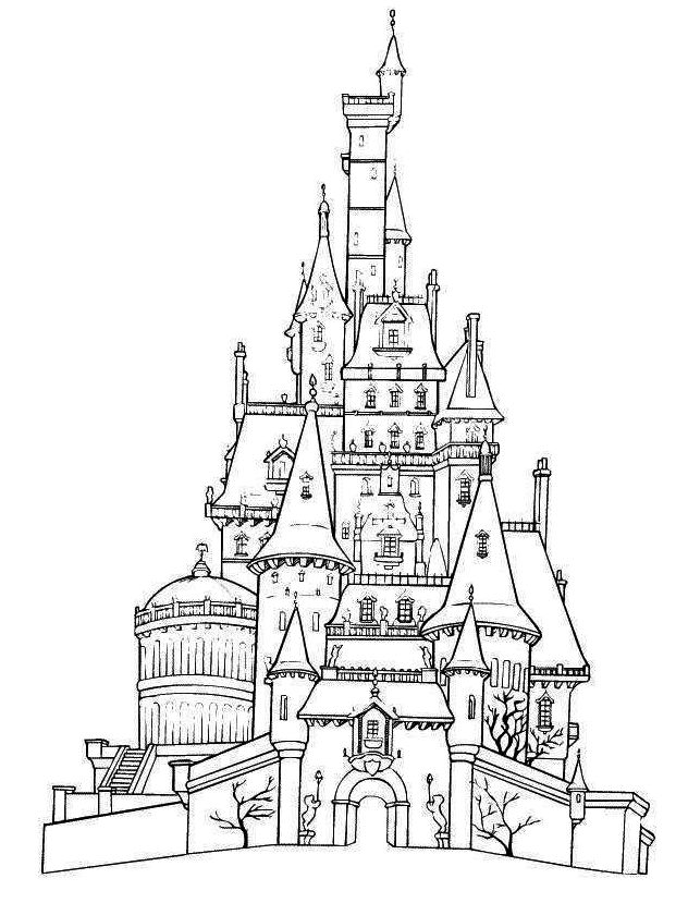 Cinderella Castles Coloring Page To Print