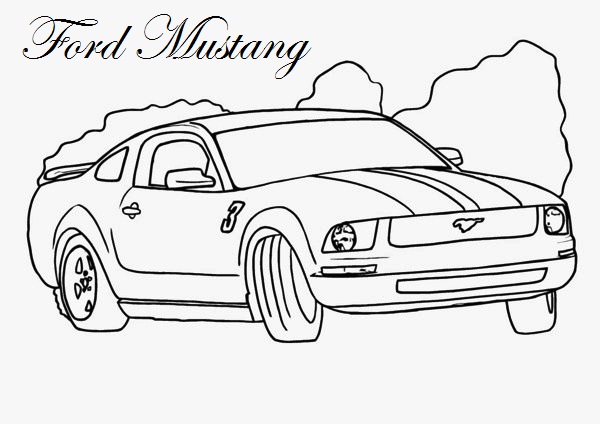 Ford Mustang Coloring Page Printable