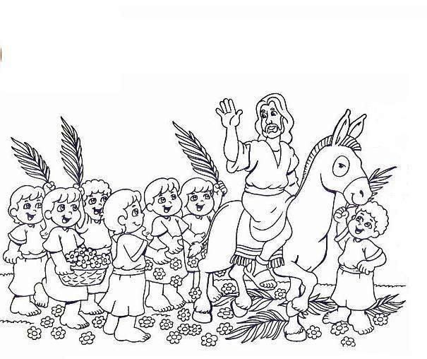 Palm Sunday Coloring Page For Fun Activity School