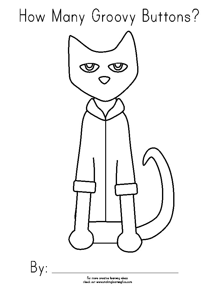 Pete Cat Coloring Page A Fun Activity