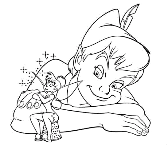 Peter Pan And Fairies Disney Coloring Pages