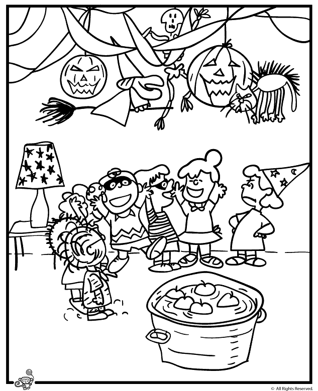 Charlie Brown Coloring Pages Halloween Party Coloring Sheet