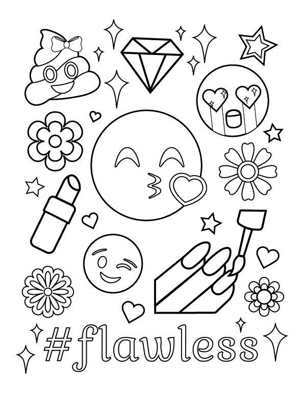 Emoji Coloring Page To Print