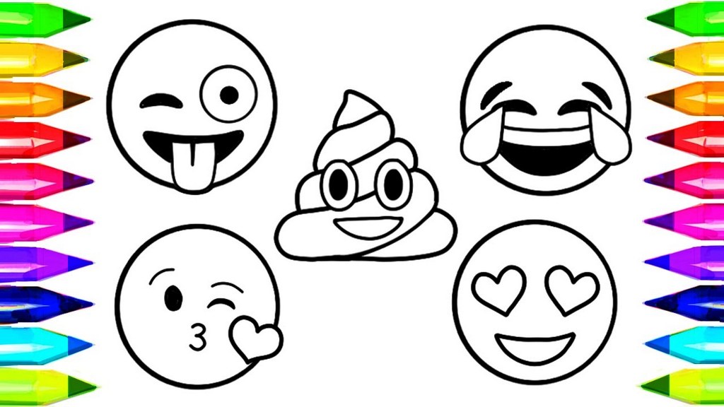 Emoji Coloring Pages For Kids