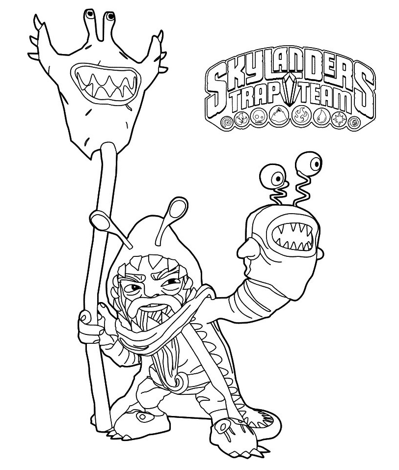 Skylanders Trap Team Coloring Pages To Print