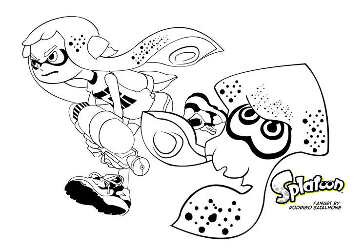 Splatoon Inkling Coloring Pages To Print