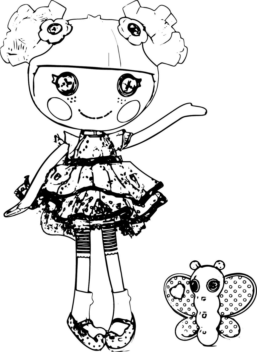 Blossom Flowerpot Lalaloopsy coloring page dolls