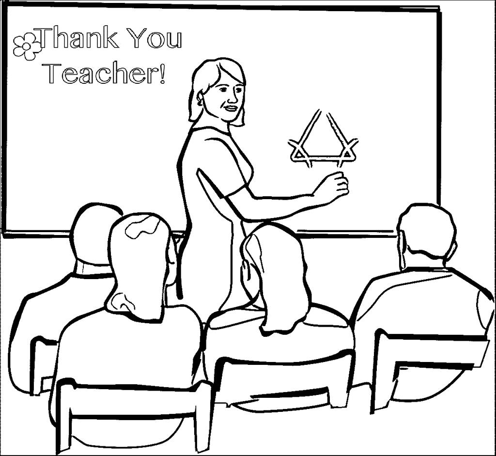 Classroom Teacher Coloring Page