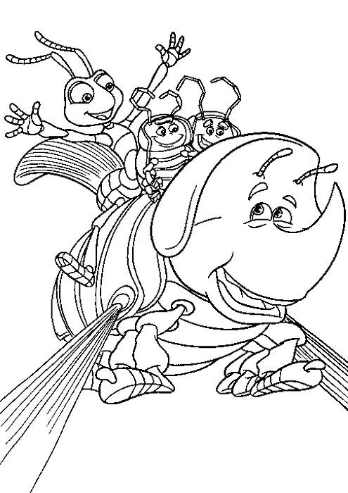 Dim of a bugs life coloring sheets