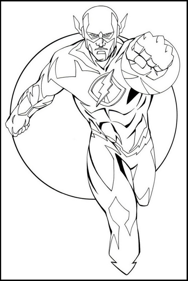 Flash From Justice League Coloring Pages