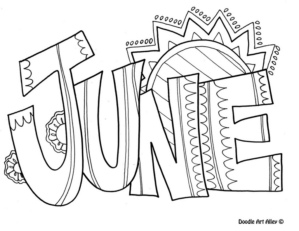 June Month of the Year Coloring Page