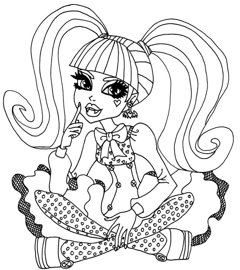 Monster High Character Coloring Pages