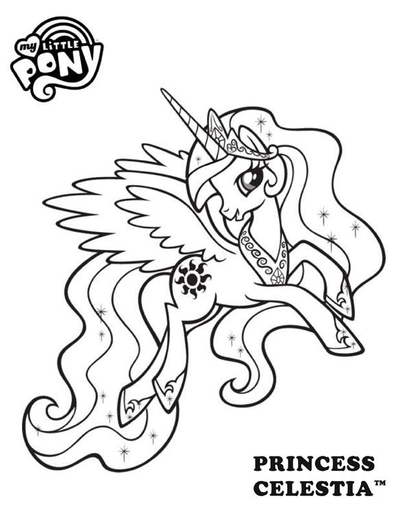 Princess Celestia Coloring Pages To Print