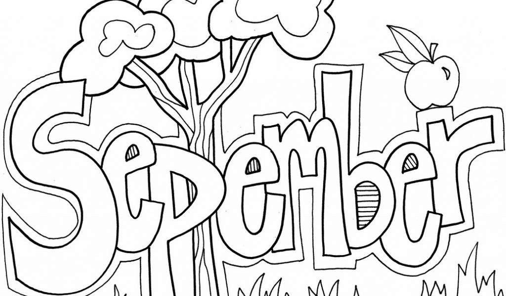 September Month of the Year Coloring Page