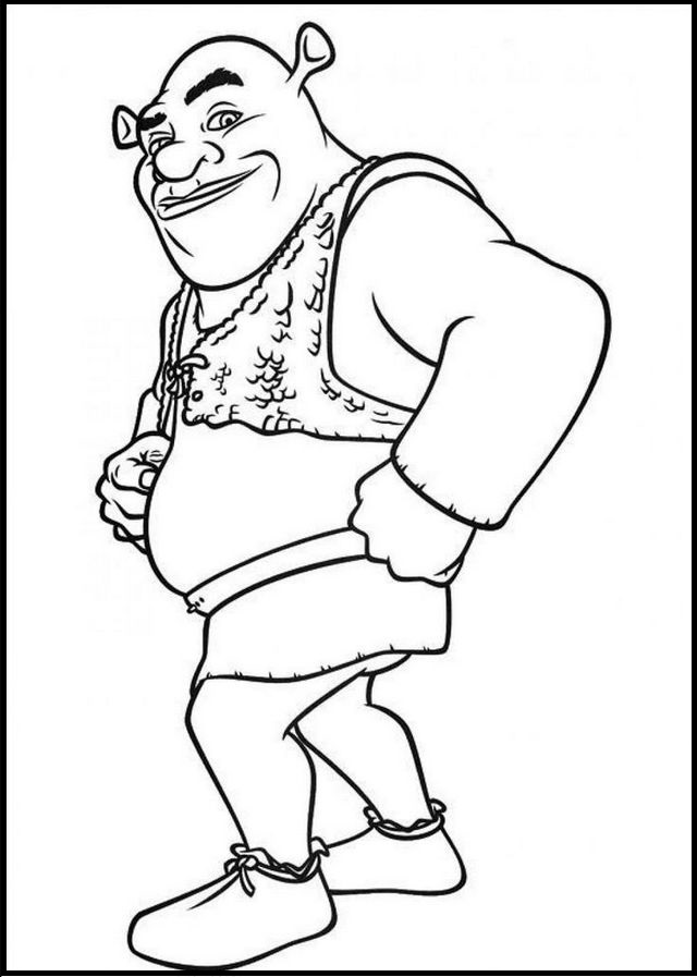Shrek coloring and drawing pages for kids