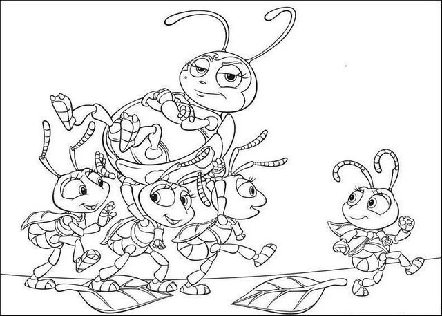 a bugs life coloring page printable
