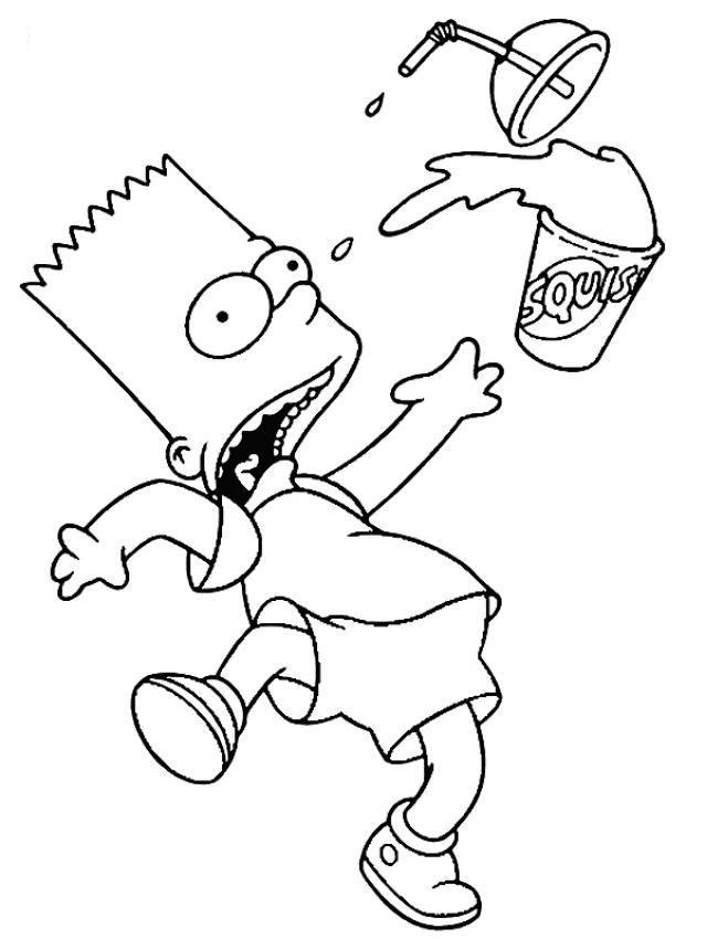 bart simpson coloring page