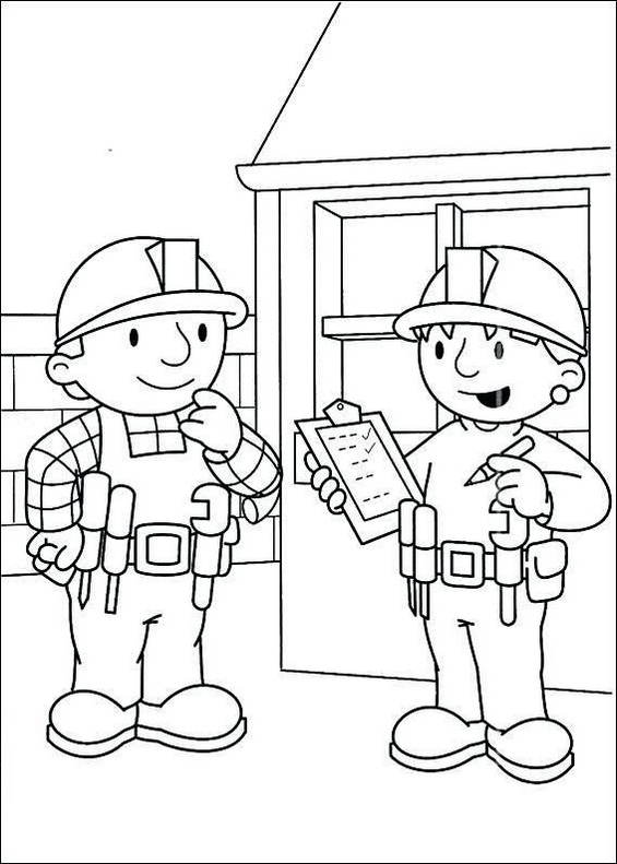 bob the builder construction coloring pages