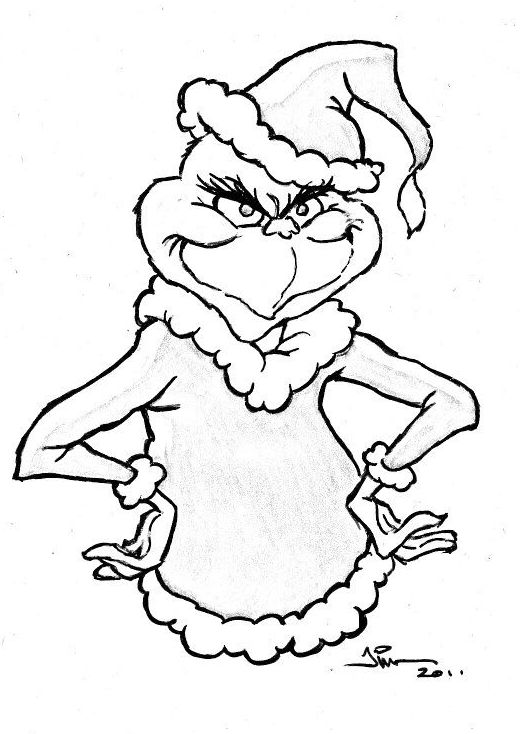Dr Seuss Grinch Christmas Coloring Page