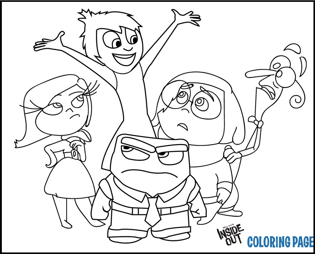 inside out movie coloring page