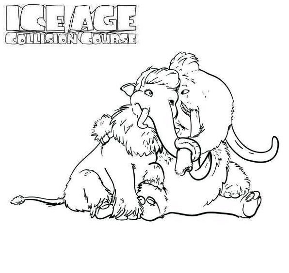 manny and ellie ice age 4 coloring pages