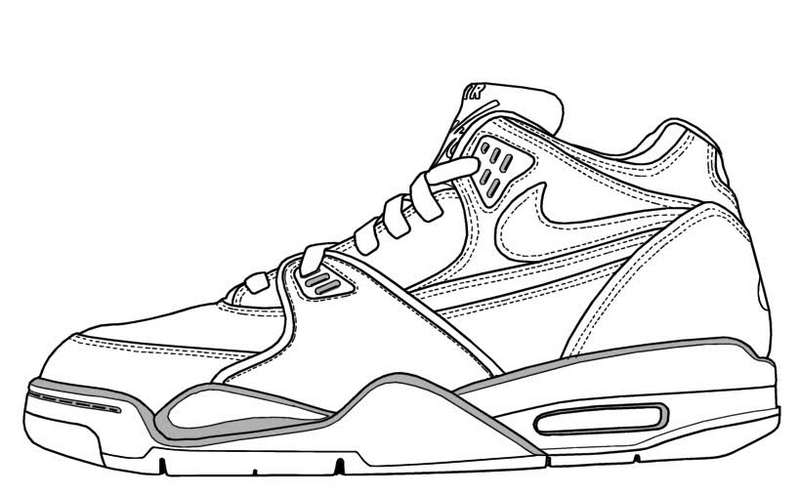 Nike Air Max Coloring Page Shoes