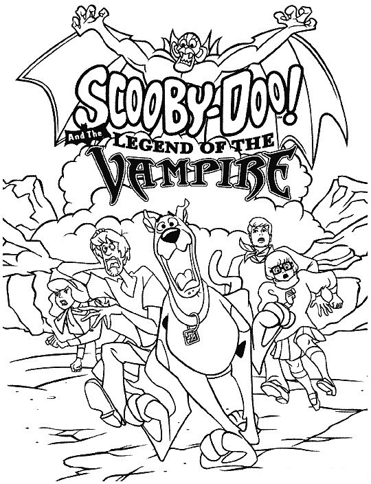 scooby doo halloween coloring page