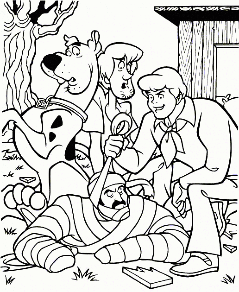 scooby doo movie coloring sheet