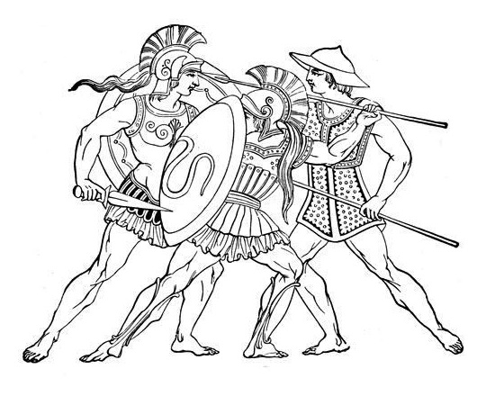 Spartan Warrior Coloring Page
