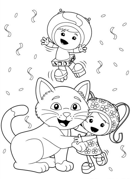 Team Umizoomi Christmas Colouring Page For Kids