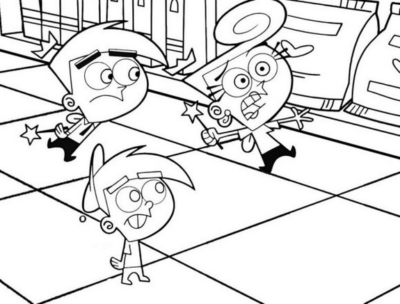 The Fairly Oddparents Characters Coloring Pages