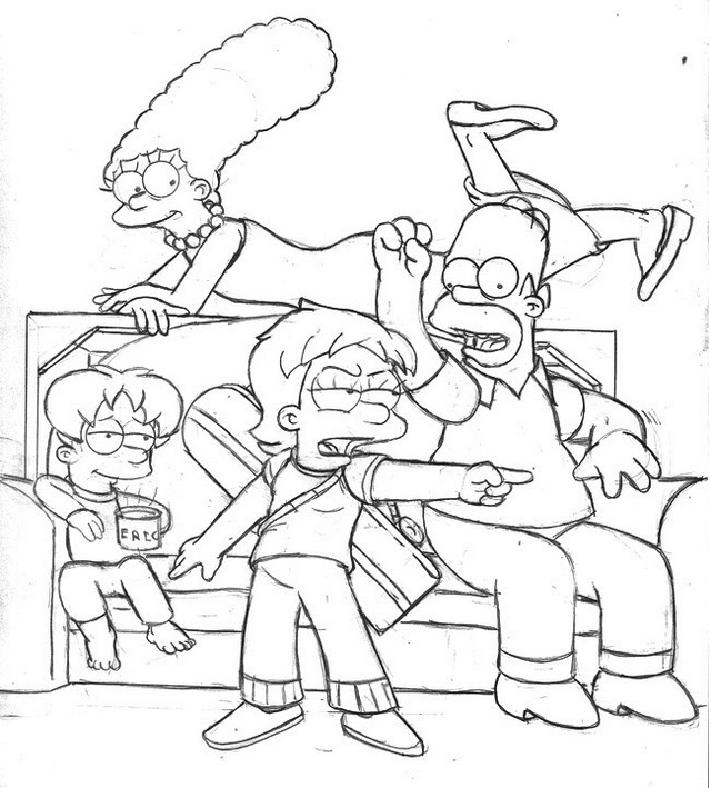 the simpsons coloring book printable