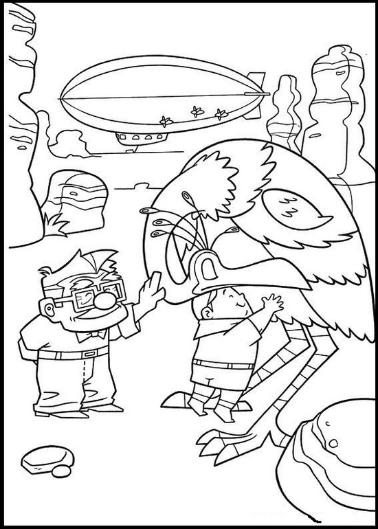 up animated movie coloring page