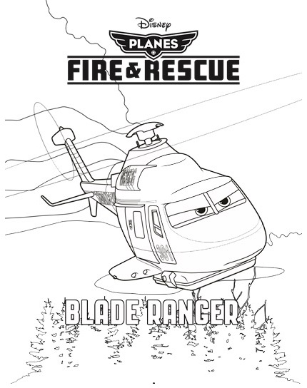 Blade Ranger from Planes Fire and Rescue Disney Coloring Picture