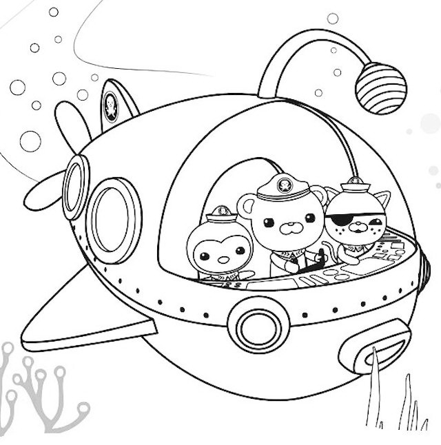 Go On An Adventure With Octonauts Coloring Picture