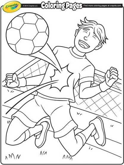 Goalkeeper Soccer Coloring Page