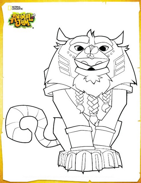 Lion Animal Jam Coloring Page Printable