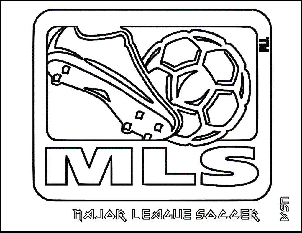 MLS Major League Soccer Coloring Sheet