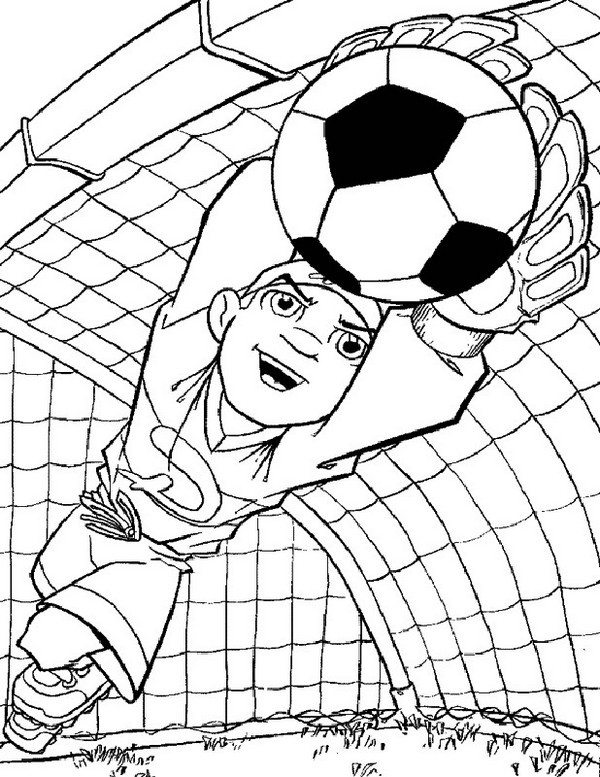 Printable Soccer Cartoon Coloring Pages