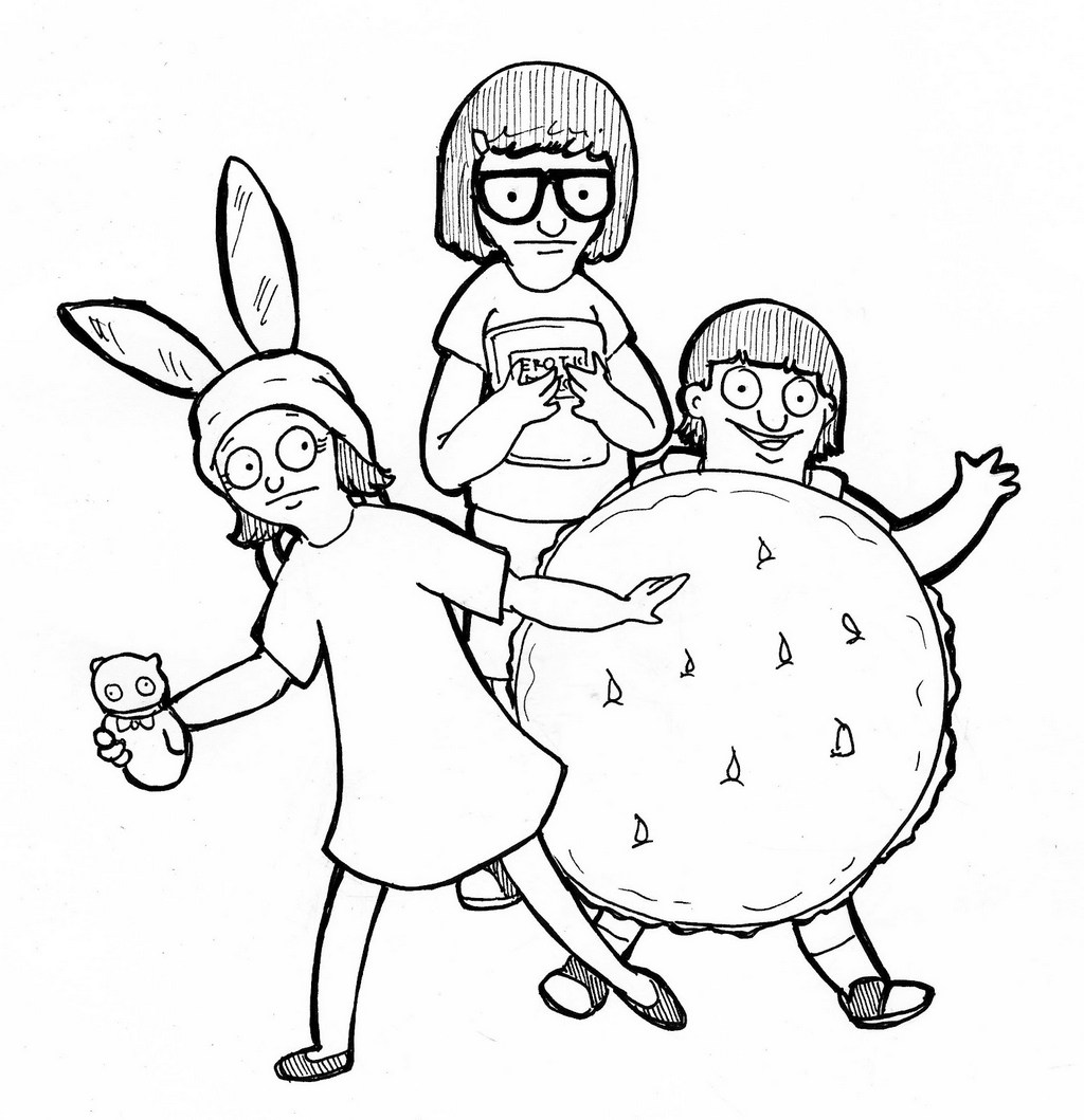 bobs burgers family coloring book