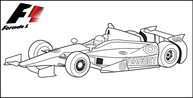 formula one f1 grand prix Coloring Page speed racing car