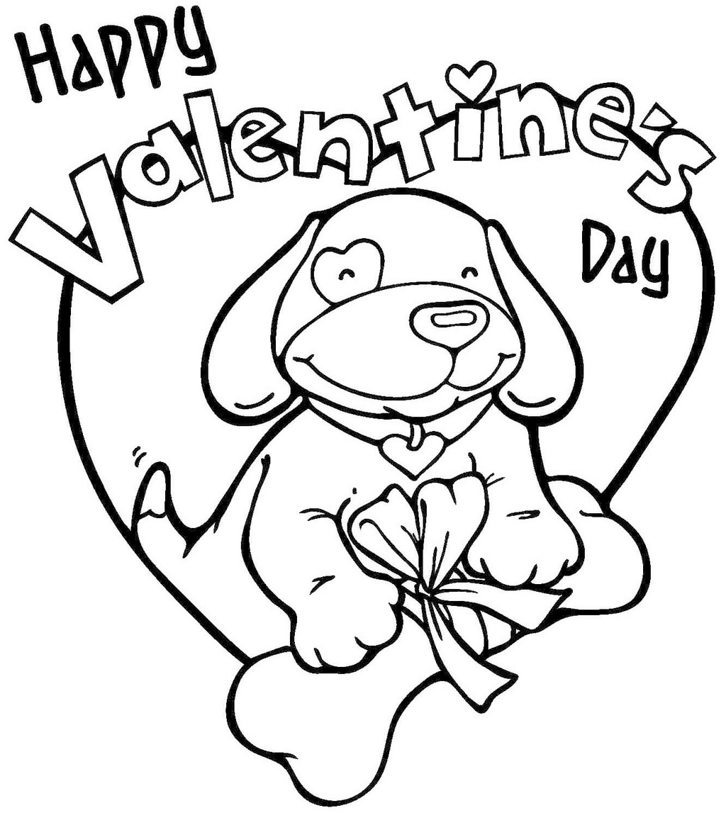 happy valentine day coloring book love gift line art drawing
