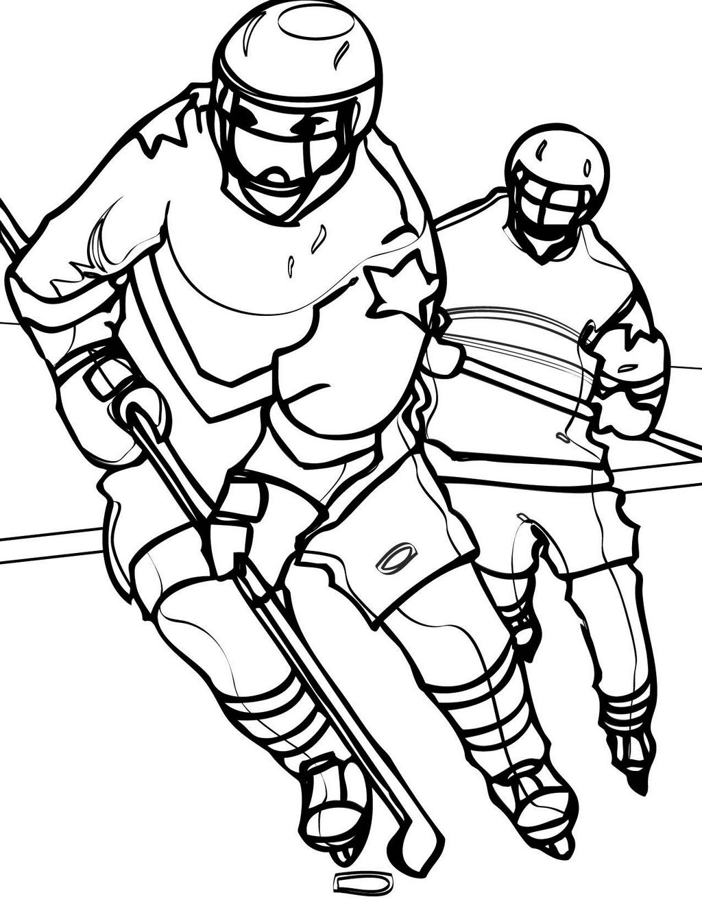 hockey jersey and uniform coloring sheet