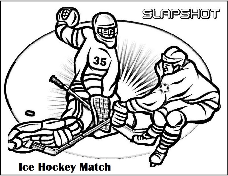 hockey match coloring picture