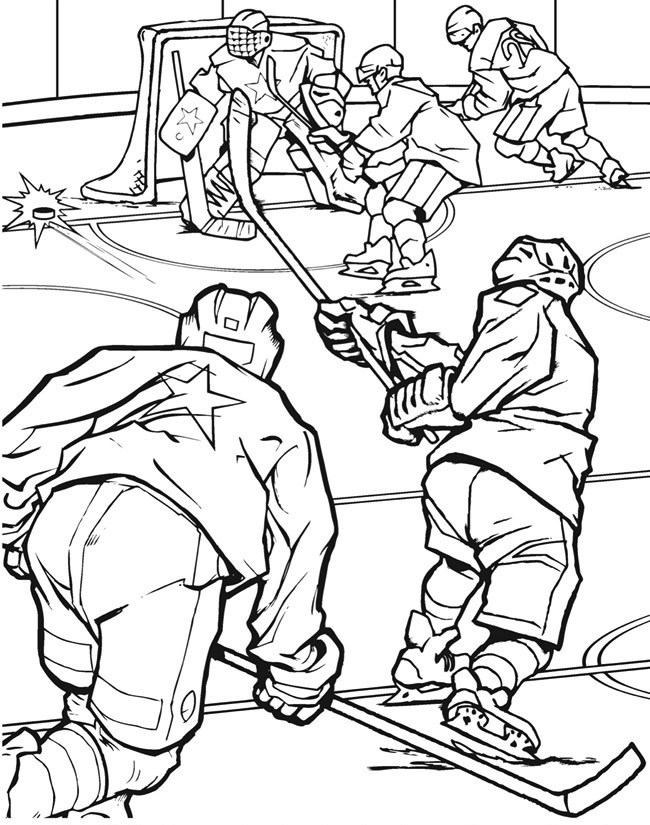hockey team match in field hockey coloring page