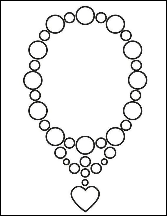 jewelry necklace wedding coloring picture