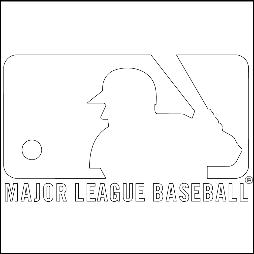 major league baseball mlb logo coloring picture
