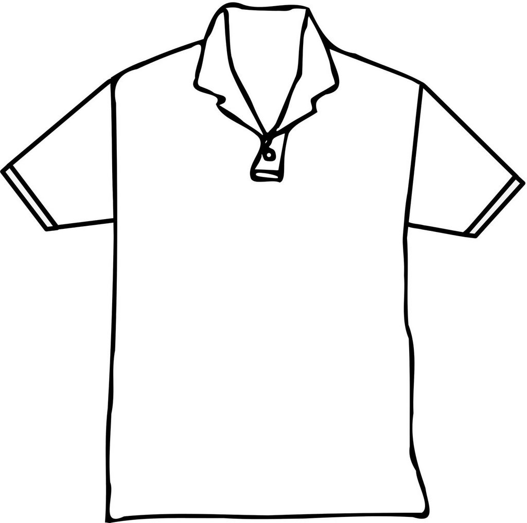polo t shirt short coloring page