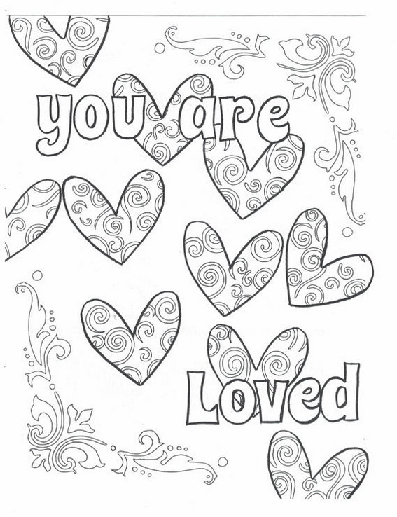 quote you are loved coloring sheet