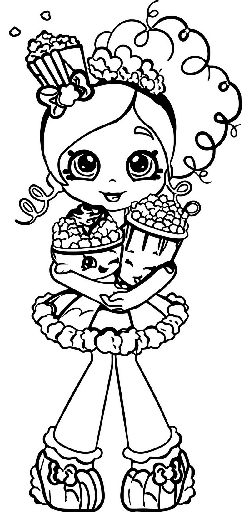 shopkins popcorn coloring and activity page